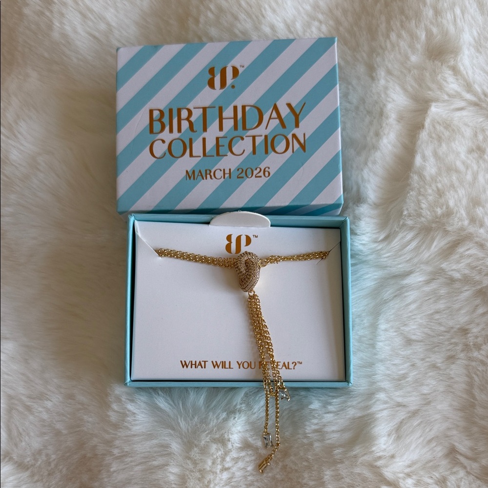 Bomb Party March 2026 She’s Classic Aquamarine Gold Necklace